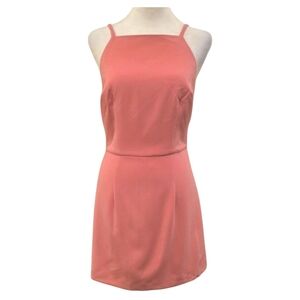 French Connection Square Neck Pink‎ Sleeveless Mini Dress Size 10